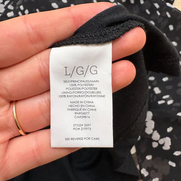 Cabi Pattern Short‎ Sleeve Blouse Women's L Color Black - Picture 5 of 5